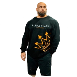 Alpha Kings Crew Neck - Black
